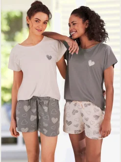 Vivance Dreams Pyjamas<2 pyjamas courts avec imprimé cœurs