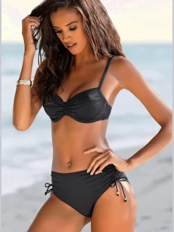 LASCANA Maillots De Bain<Bas de maillot de bain coupe haute, à resserrer sur les côtés