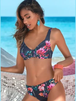 Sunseeker Maillots De Bain<Bas de maillot de bain imprimé floral moderne