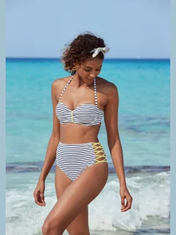 Venice Beach Maillots De Bain<Bas de maillot de bain taille haute look rayé