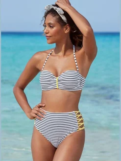 Venice Beach Maillots De Bain<Bas de maillot de bain taille haute look rayé