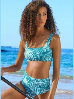 LASCANA ACTIVE Maillots De Bain<Bas de maillot de bain taille haute imprimé palmiers tendance