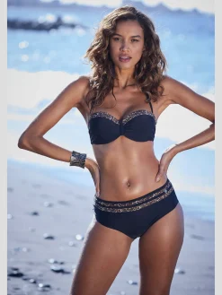 LASCANA Maillots De Bain<Bas de maillot de bain taille haute empiècements léopard tendance