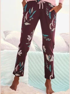 s.Oliver Pyjamas<Bas de pyjama pantalon de nuit élégant avec motif sur toute la surface