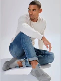 John Devin Baskets<Baskets chaussures en textile et chaussures en tissu à enfiler grâce à la matière extensible