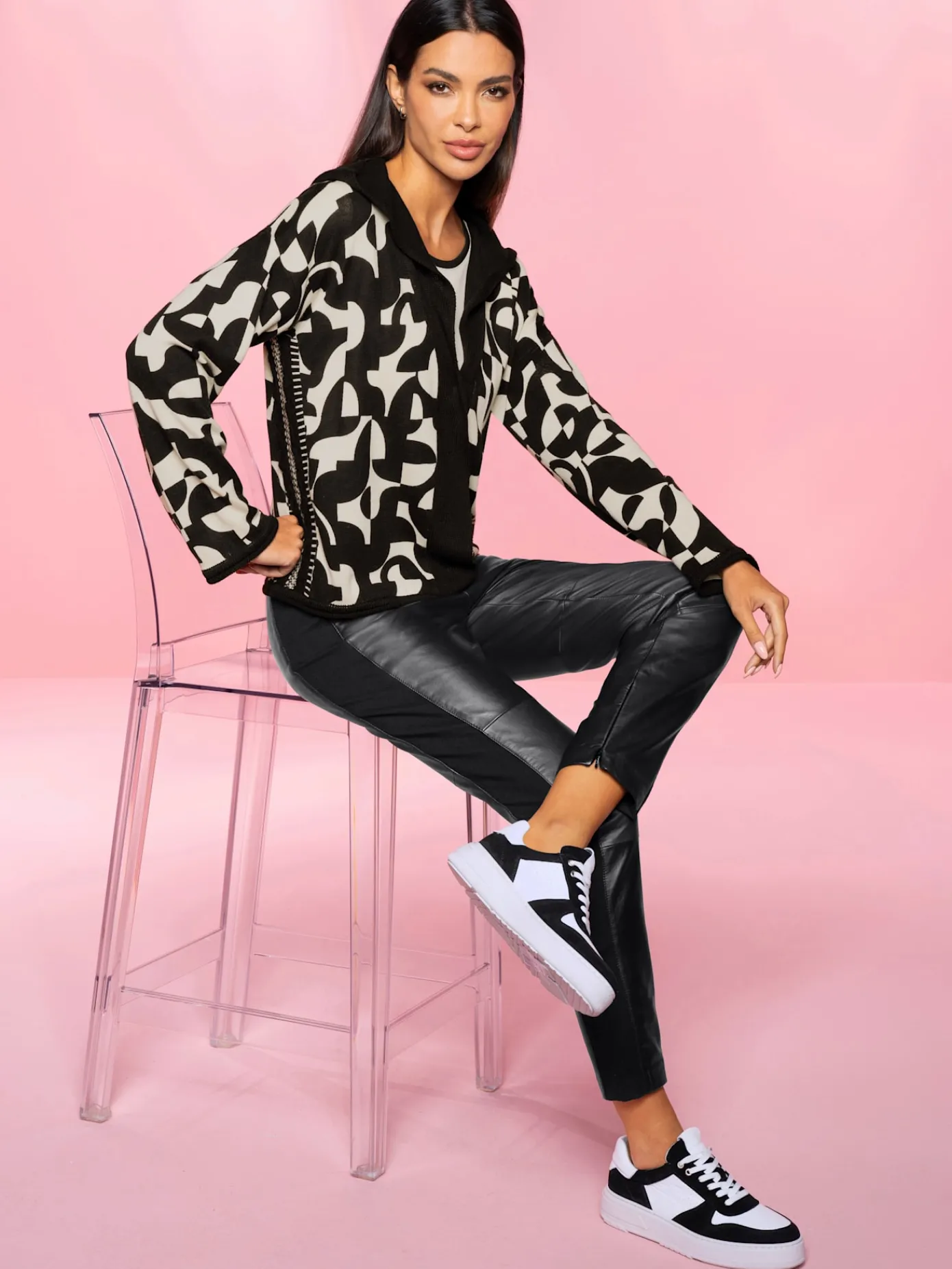 Baskets<Baskets cuir de bœuf nappa et velours