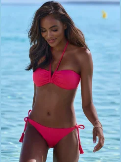 Elbsand Maillots De Bain<Bikini bandeau structure côtelée tendance