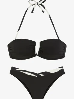 French Connection Maillots De Bain<Bikini bandeau style uni moderne avec détails contrastés