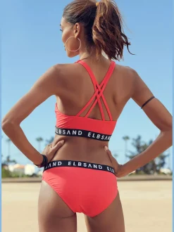 Elbsand Maillots De Bain<Bikini bustier ruban élastique avec marque inscrite
