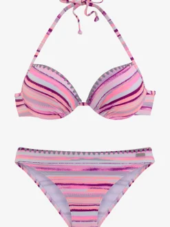 Venice Beach Maillots De Bain<Bikini push-up design rayé coloré