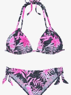 Buffalo Maillots De Bain<Bikini triangle imprimé, effet de couleur différent pour chaque pièce