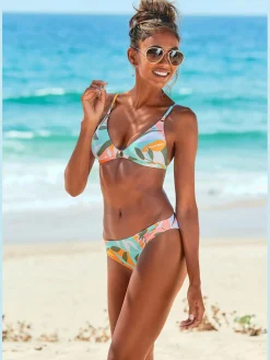 Sunseeker Maillots De Bain<Bikini triangle imprimé feuilles abstrait
