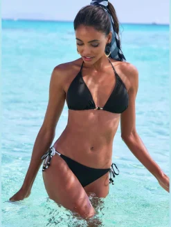 French Connection Maillots De Bain<Bikini triangle style uni moderne avec détails contrastés