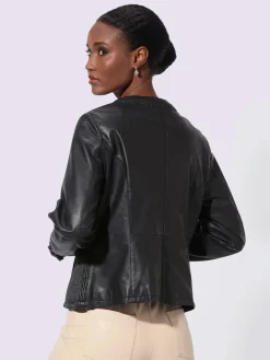 Creation L Blazers<Blazer en cuir pur cuir d'agneau nappa