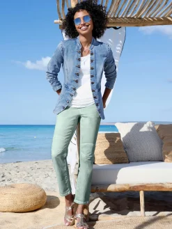 Linea Tesini Tailleurs|Blazers<Blazer en jean 95% coton