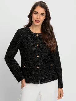 Ashley Brooke Tailleurs|Blazers<Blazer en jersey boutons fantaisie dorés