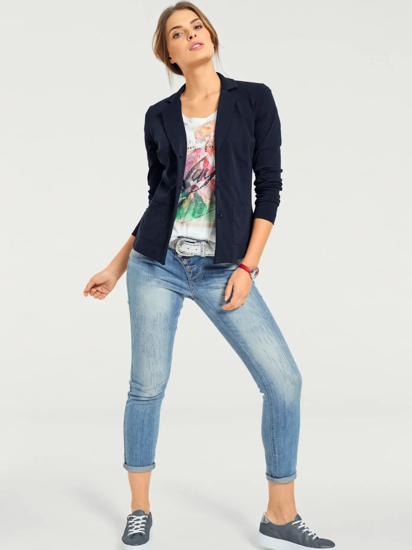 Linea Tesini Tailleurs<Blazer en jersey coupe sobre pour un look décontracté tendance