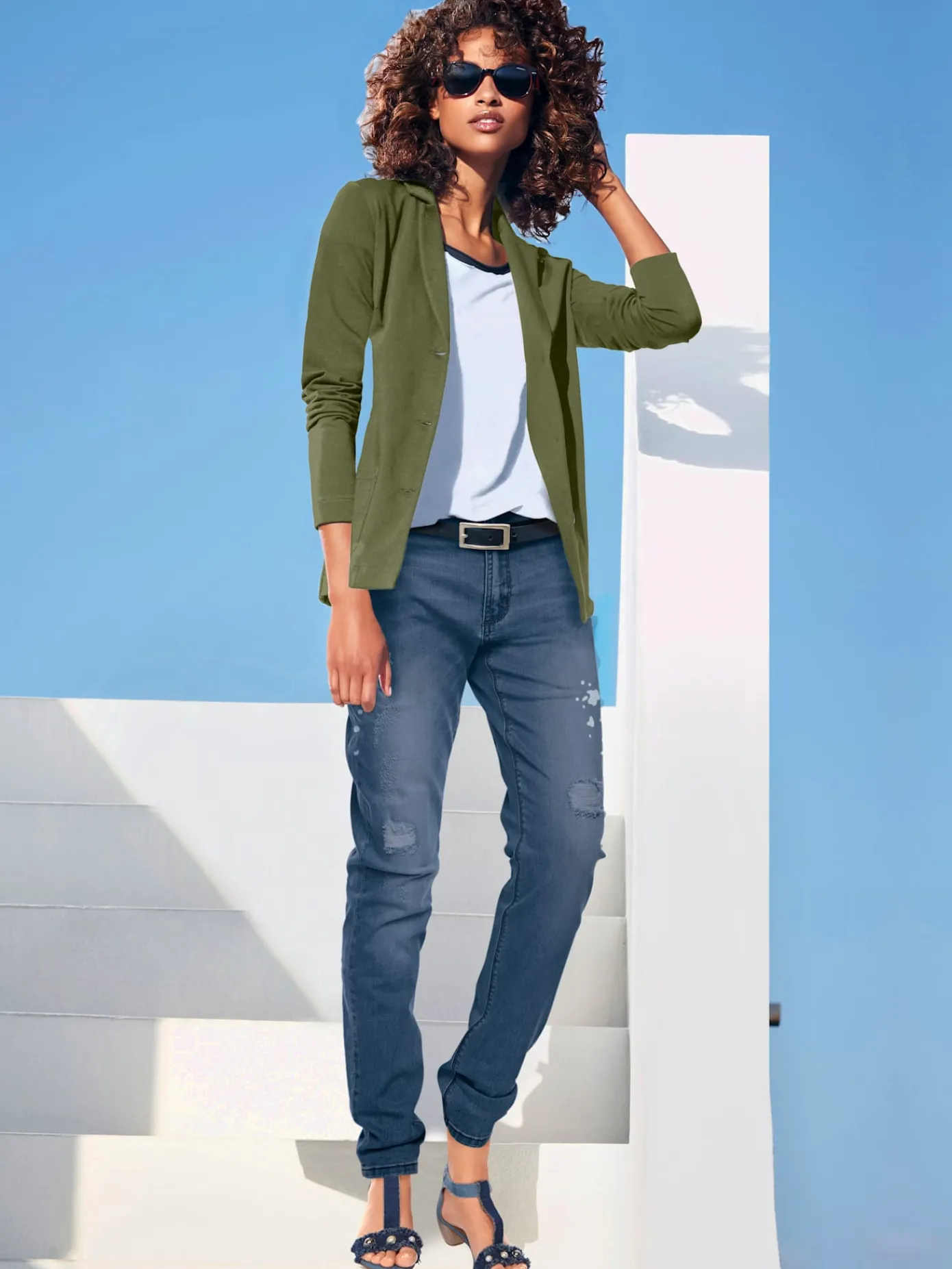 Linea Tesini Tailleurs<Blazer en jersey coupe sobre pour un look décontracté tendance