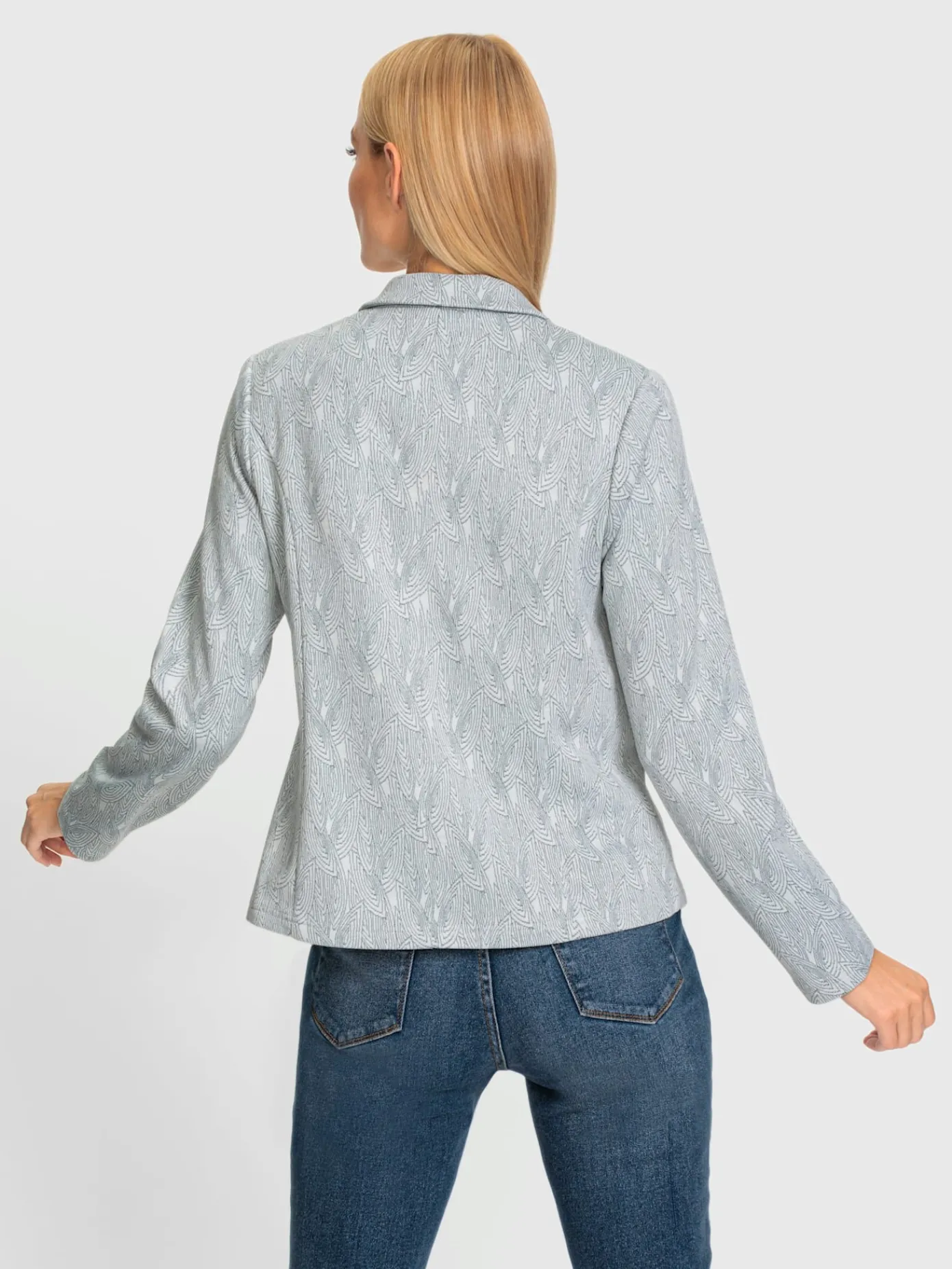 Rick Cardona Tailleurs|Blazers<Blazer en jersey joli motif jacquard