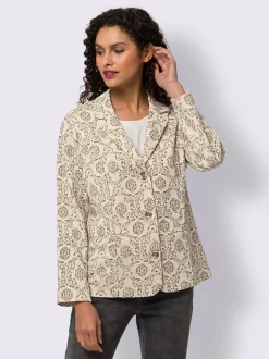 Linea Tesini Tailleurs|Blazers<Blazer en jersey élégant motif décoratif