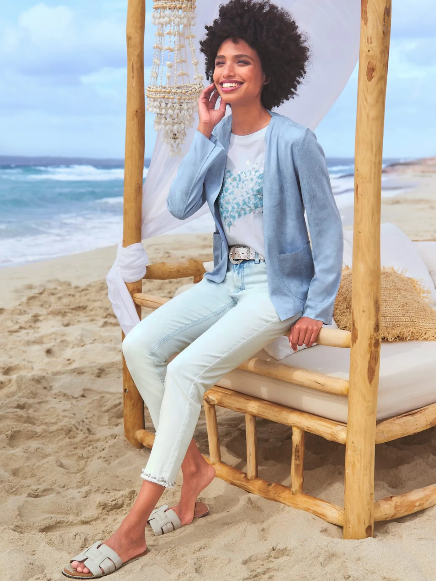 Linea Tesini Tailleurs|Blazers<Blazer en synthétique imitation cuir velours douce