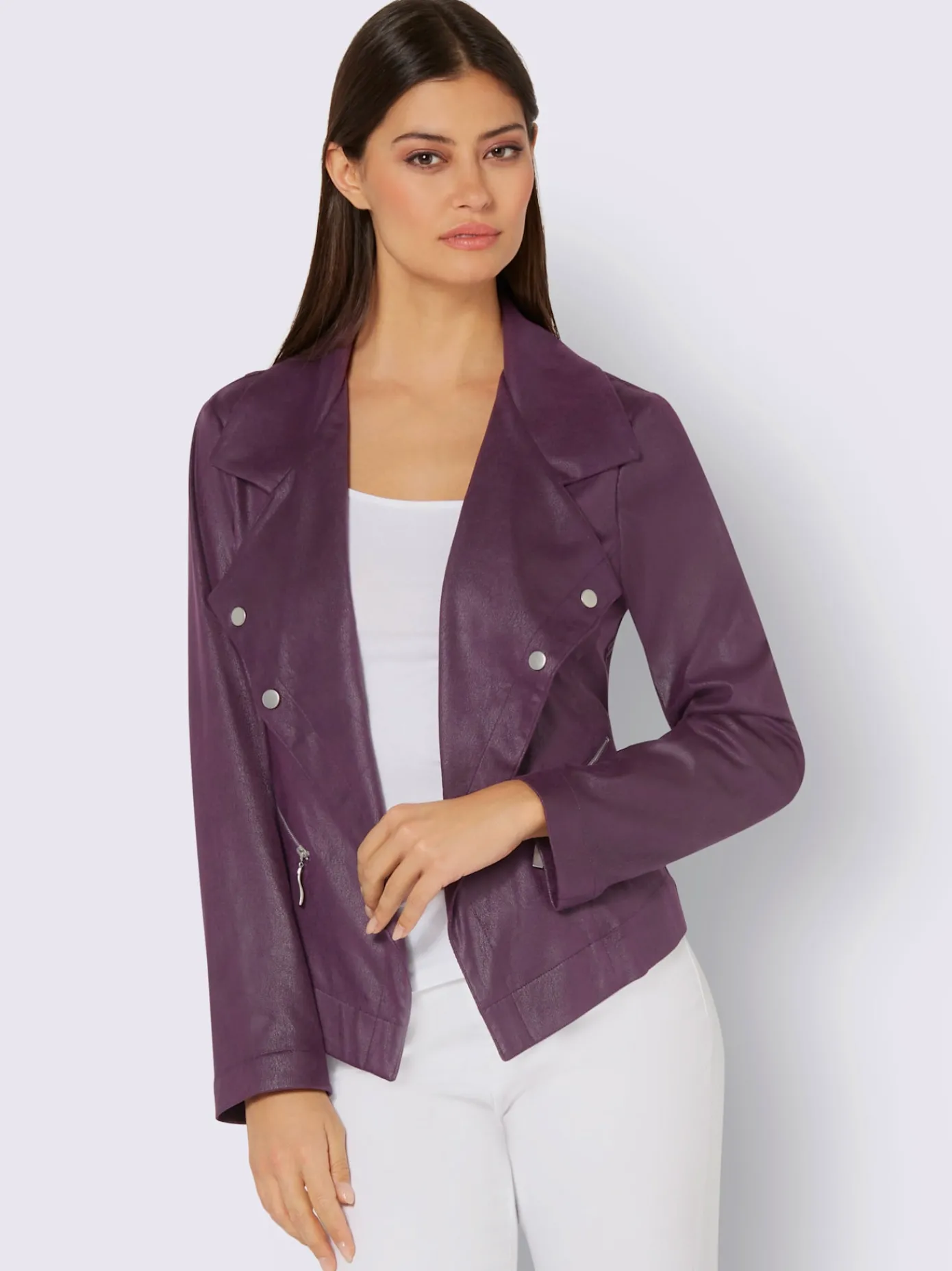 Creation L Tailleurs|Blazers<Blazer en synthétique imitation cuir souple