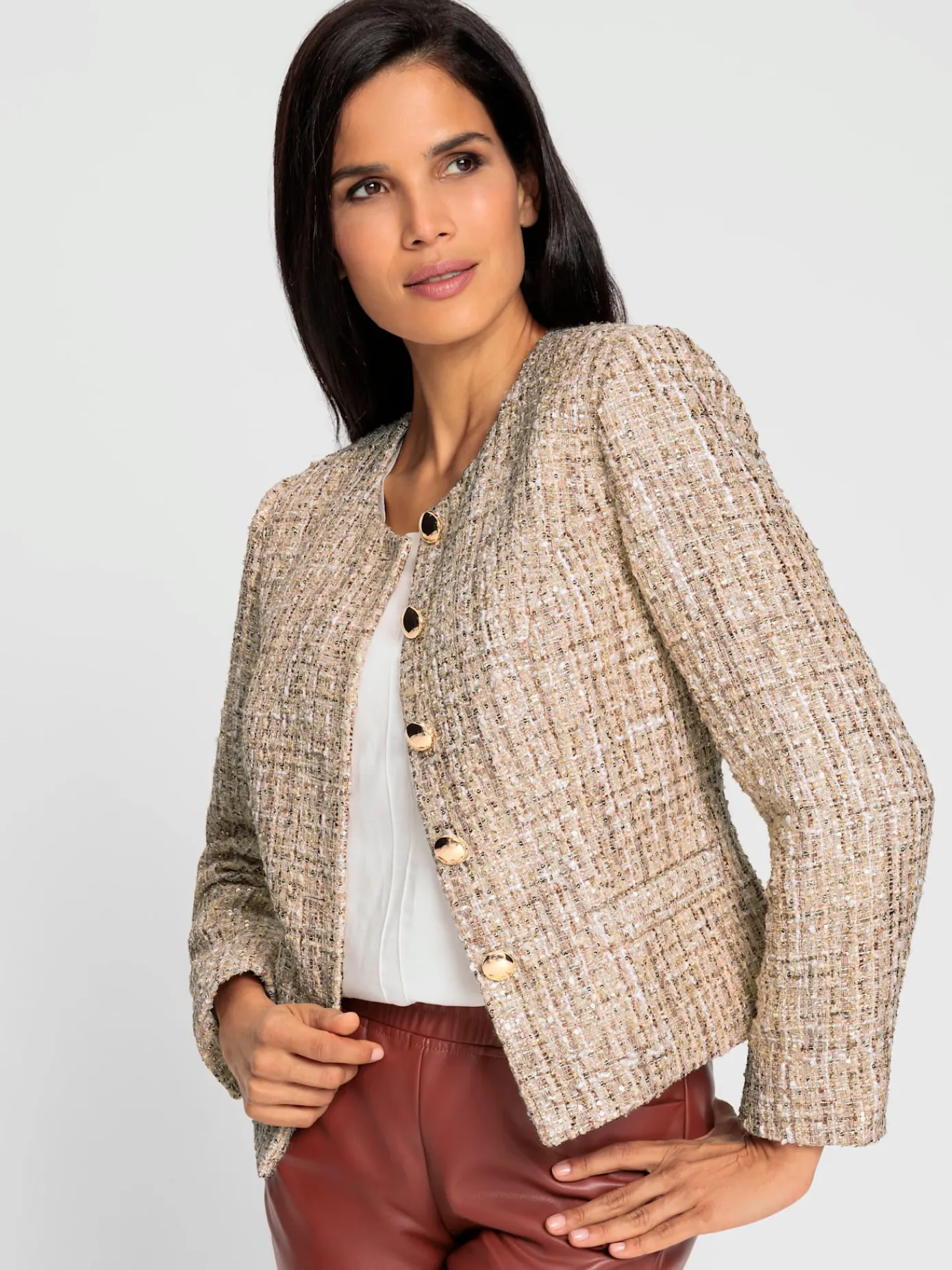 Ashley Brooke Blazers|Tailleurs<Blazer fil bouclé à paillettes