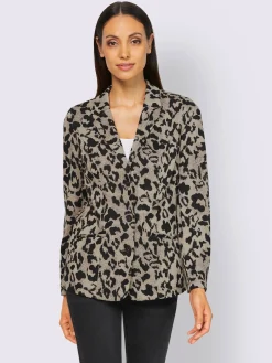 Rick Cardona Tailleurs|Blazers<Blazer jacquard joli jacquard à l'aspect animal