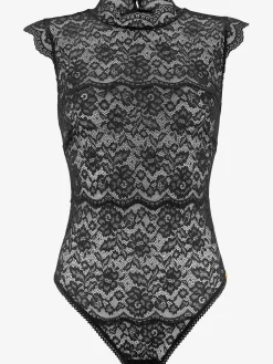 JETTE Body<Body corps élégant avant en superbe dentelle, dos en maille transparente