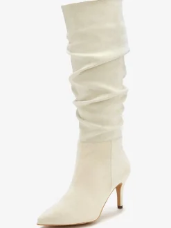 LASCANA Bottes<Bottes à glissière fronces tendance avec talon compensé confortable d'env. 8 cm