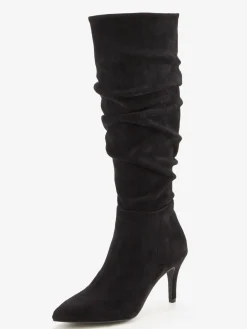 LASCANA Bottes<Bottes à glissière fronces tendance avec talon compensé confortable d'env. 8 cm