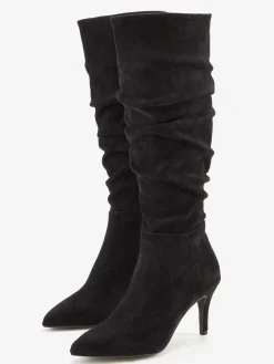 LASCANA Bottes<Bottes à glissière fronces tendance avec talon compensé confortable d'env. 8 cm