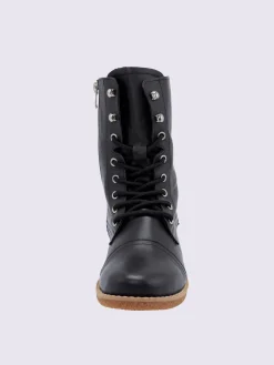 Bottines<Bottines à lacets cuir nappa de vache