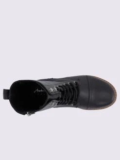 Bottines<Bottines à lacets cuir nappa de vache