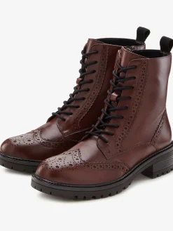 LASCANA Bottines<Bottines à lacets en cuir doux