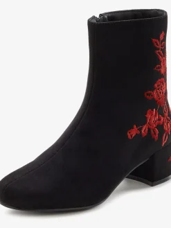 LASCANA Bottines<Bottines au motif floral en synthétique velours doux