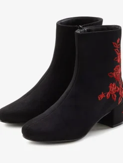 LASCANA Bottines<Bottines au motif floral en synthétique velours doux