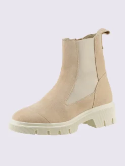 Bottines<Bottines cuir velours de vache.