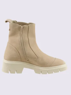 Bottines<Bottines cuir velours de vache.