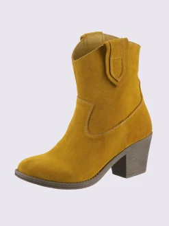 Bottines<Bottines cuir velours de vache.