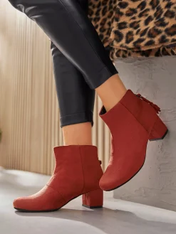 Bottines<Bottines textile doux en synthétique velours