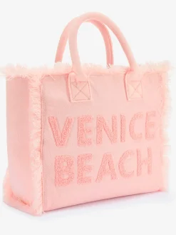 Venice Beach Maroquinerie<Cabas sac de plage tendance effet éponge avec franges