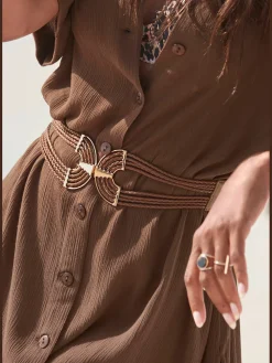 LASCANA Ceintures<Ceinture avec boucle décorative à crochets avec détails couleur or