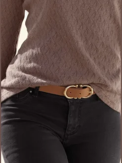 LASCANA Ceintures<Ceinture hanches ceinture avec boucle métallique décorative et détails couleur or