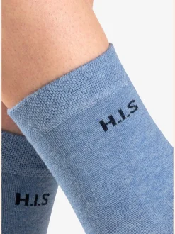 H.I.S Chaussettes<Chaussettes bords-côtes non irritants