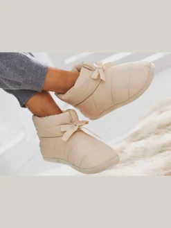 Vivance Pantoufles<Chaussons bottines moelleuses avec lien à nouer réglable