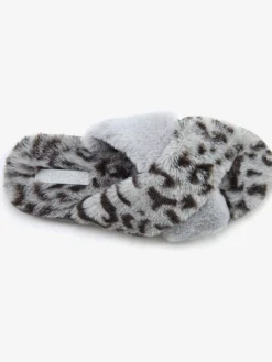 LASCANA Pantoufles<Chaussons imprimé léopard tendance et bande croisée confortable