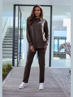 French Connection Chemisiers<Chemise à manches longues en synthétique velours