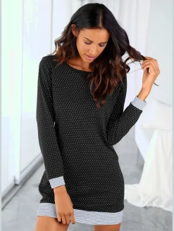 Vivance Dreams Chemises De Nuit<Chemise de nuit motif noir-blanc