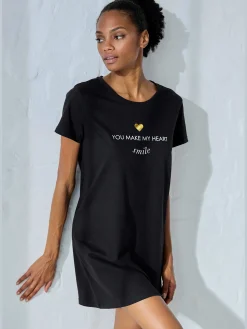 Vivance Dreams Chemises De Nuit<Chemise de nuit t-shirt de nuit avec imprimé devant